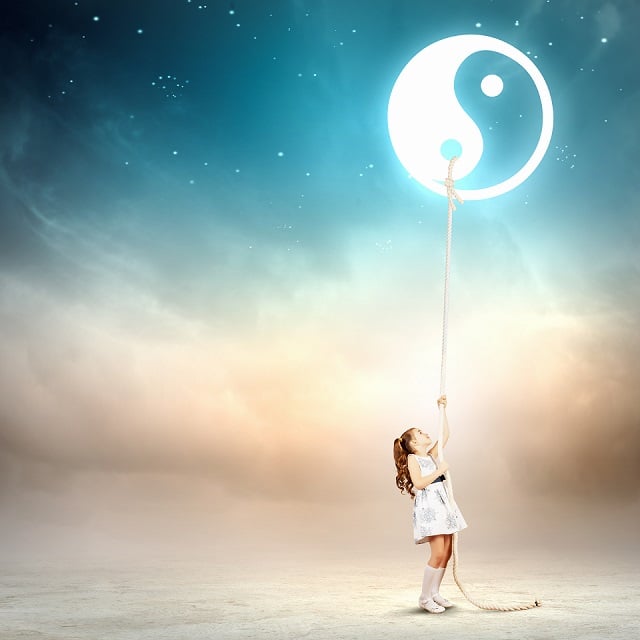 Pige med Yin og Yang
